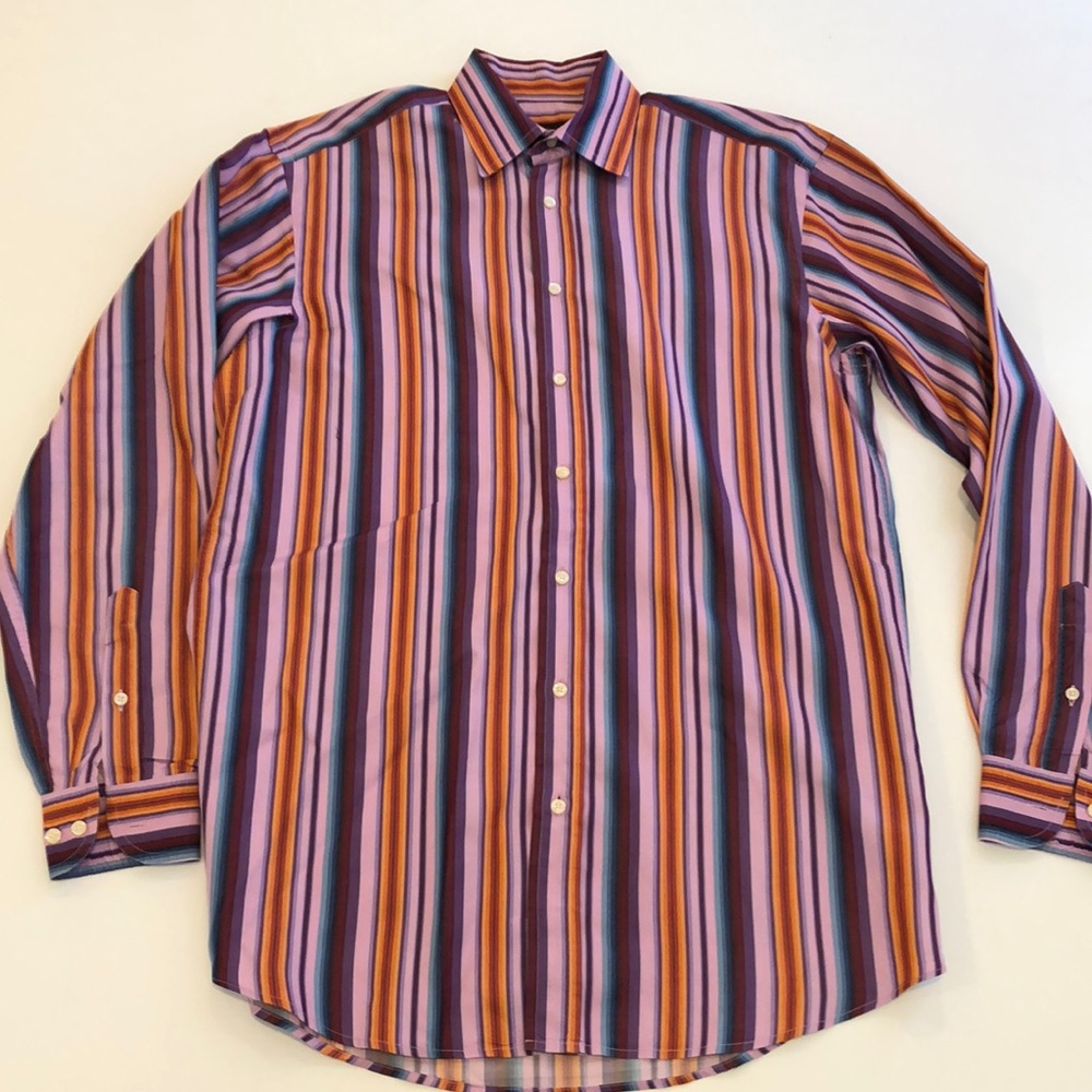 Etro Mens Multicolored Striped Shirt, size 38
